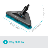 Gardena Cleansystem ръчна четка „твърда флекс“, почистваща четка, устойчиви повърхности 18814-20