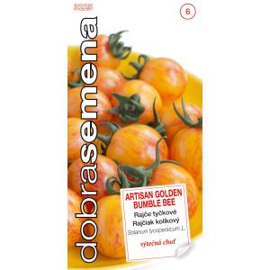 Качествени семена от сорта „Artisan Golden Bumble Bee“ – стълбови домати, 10 бр.