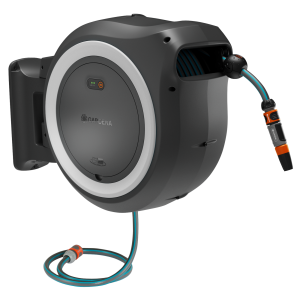 Gardena PowerRoll XL стенен касетъчен барабан за маркуч 35 м, бял – без акумулатор 18642-55