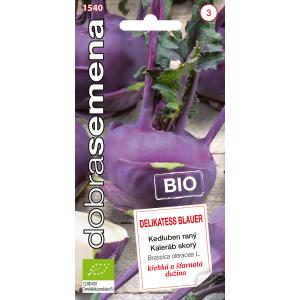 Качествени семена от синя калераба „Delikatess Blauer Bio“ – ранна сорт, 0,8 г